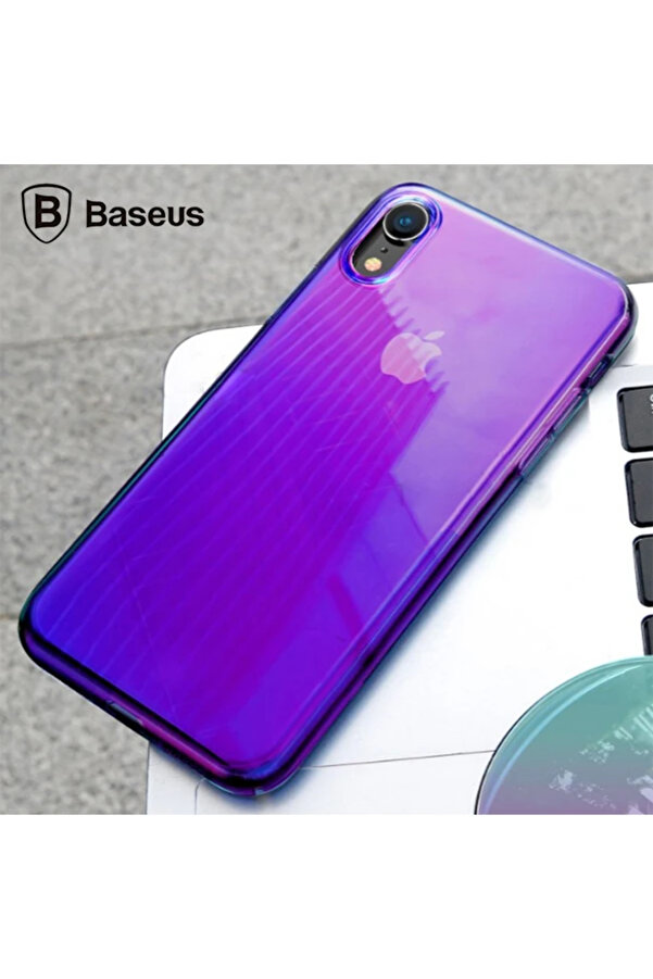 İphone Xr 6.1 Glow Case Şeffaf Si̇li̇kon Kılıf-(5775) - Gms6003-2284