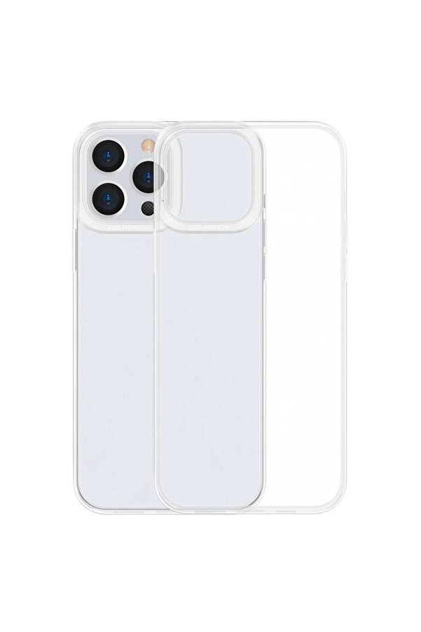 Si̇mple Case İphone 13 Pro İnce Si̇li̇kon Şeffaf Kılıf-(5775) - Gms9035-6571