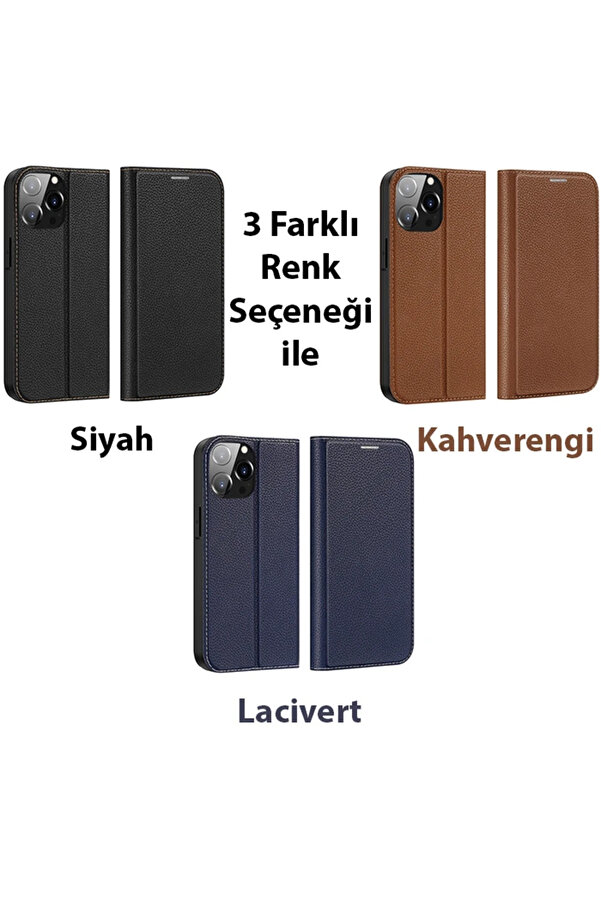 Dux Duci̇s İphone 14 Pro 6.1 Kılıf Ski̇n X2 Seri̇es Pu Deri̇ Manyeti̇k Kapaklı Kı - Dropx3848-7841