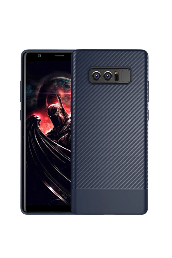 Ally Sm Galaxy Note 8 Carbon Fi̇ber Dokulu Premi̇um Soft Si̇li̇kon Kılıf-(1903) - Dropx5500-8962
