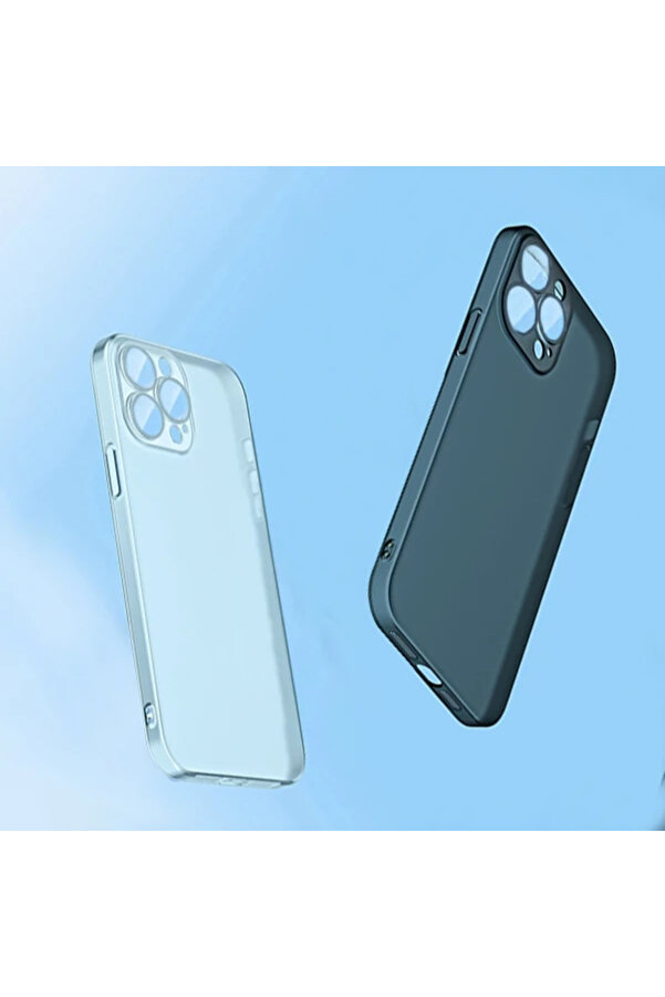 Ally İphone 14 6.1İnch Frosted Glass Şeffaf Kamera Korumalı Kılıf-(1903) - Dropx4165-2628