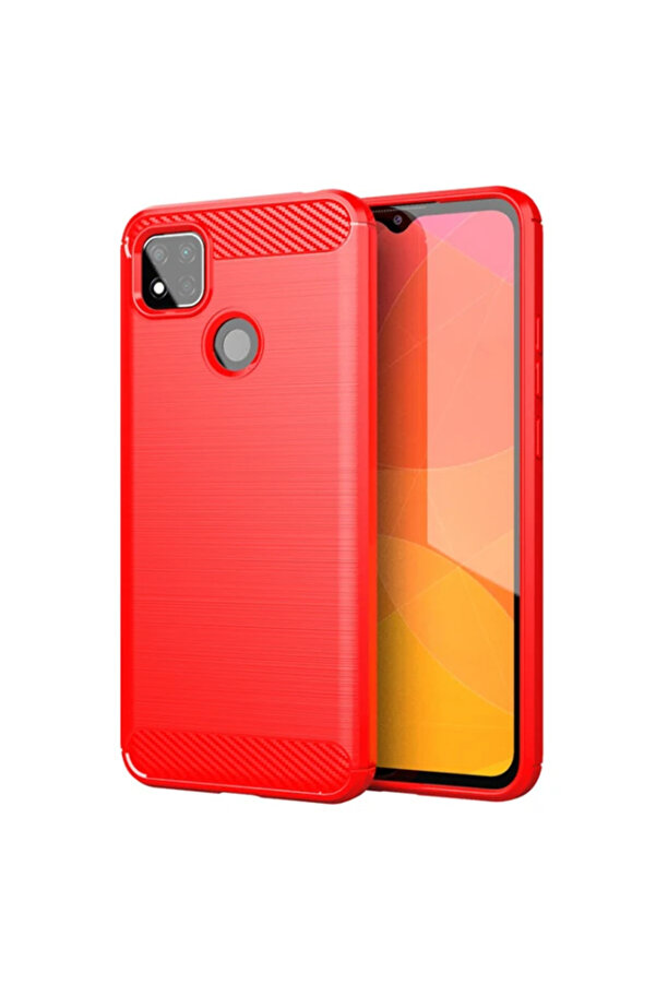 Ally Xi̇aomi̇ Redmi̇ 9C Brushed Carbon Fi̇ber Si̇li̇kon Kılıf-(1903) - Dropx9922-4810