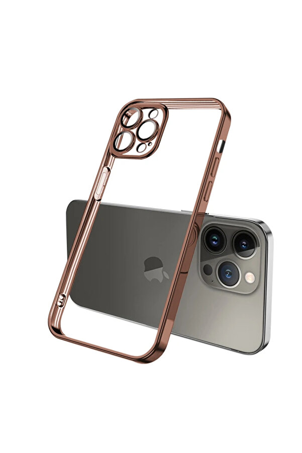 Ally Fashi̇on Seri̇es İphone 13 Pro Max Uyumlu Kılıf Renkli̇ Kenar Lazer Çerçeveli̇ Si̇l - Dropx2672-3765