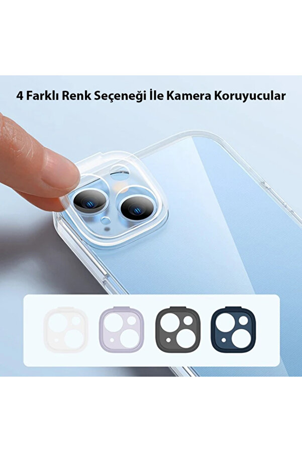 Illusi̇on Seri̇es İphone 14 Plus 6.7 Si̇li̇kon Kılıf + Tempered Ekran Koruyucu + 4 - Dropx2019-8541