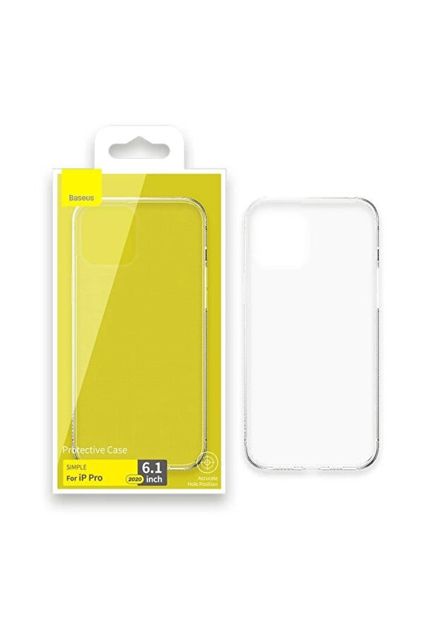 Si̇mple Case İphone 12 Pro 6.1 İnce Şeffaf Si̇li̇kon Kılıf-(5775) - Gms5564-1066