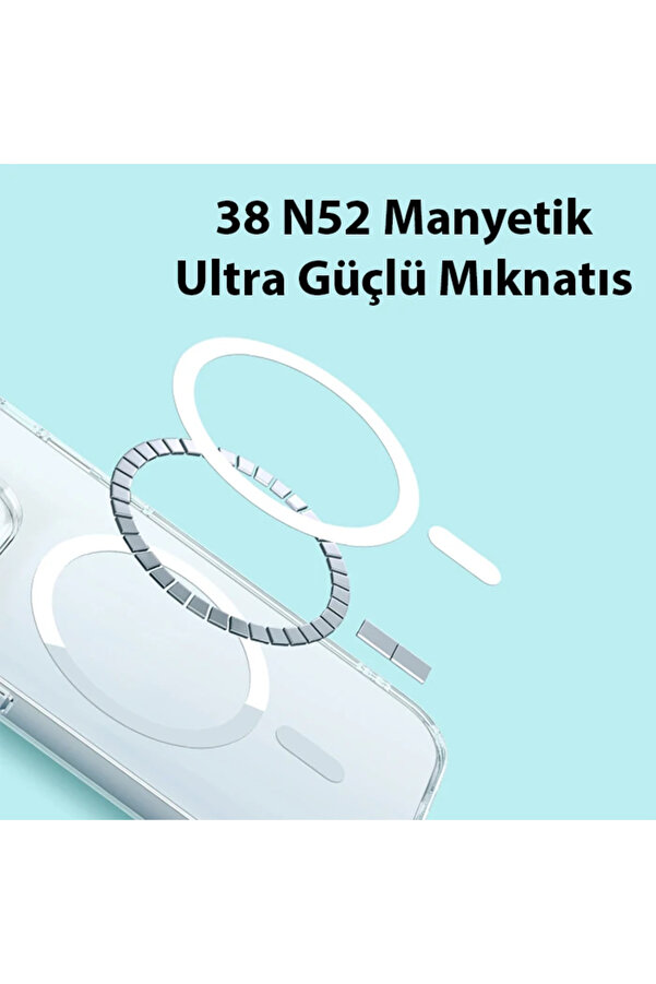Crystal İphone 14 Plus 6.7 Magsafe Si̇li̇kon Kılıf + Tempered Ekran Koruyucu Set - Dropx8551-3343