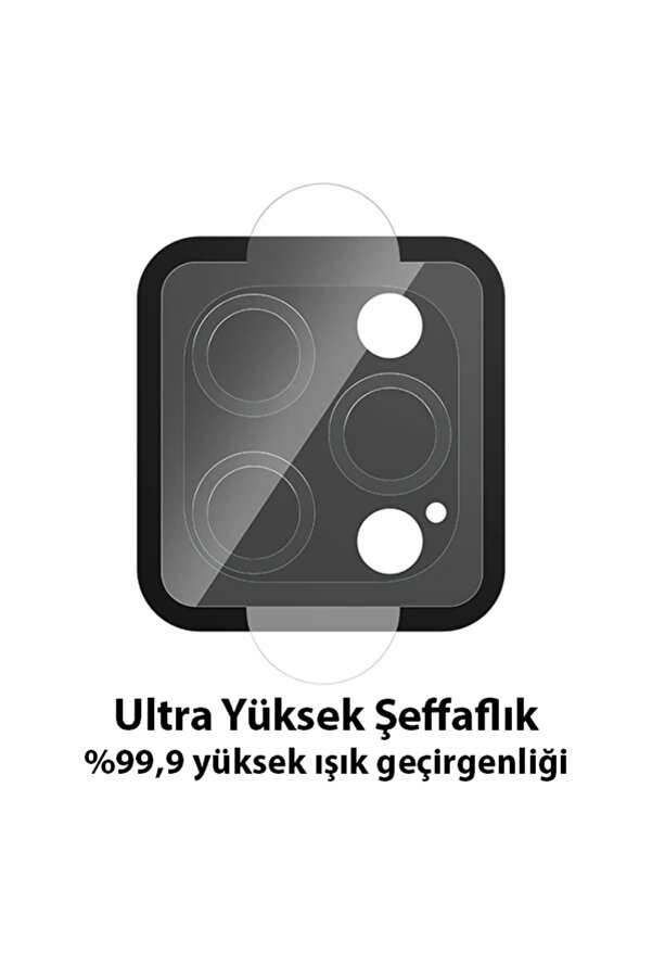 Ally İphone 13 Pro-13 Pro Max Tempered Glass Cam Kamera Koruyucu-(1903) - Dropx5186-9239
