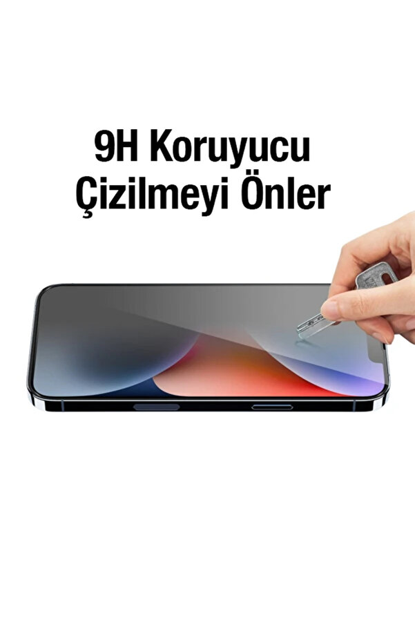 Ally İphone 14 Plus 6.7 3D Full Pri̇vacy Gi̇zli̇li̇k Cam Ekran Koruyucu Anti̇-Spy-(1 - Dropx4814-6897