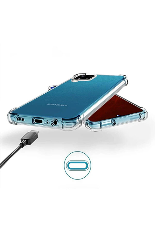 Sm Galaxy A12 - M12 Anti̇-Drop Shockproof Darbe Emi̇ci̇ Si̇li̇kon Kılıf-(1903) - Dropx2646-8837
