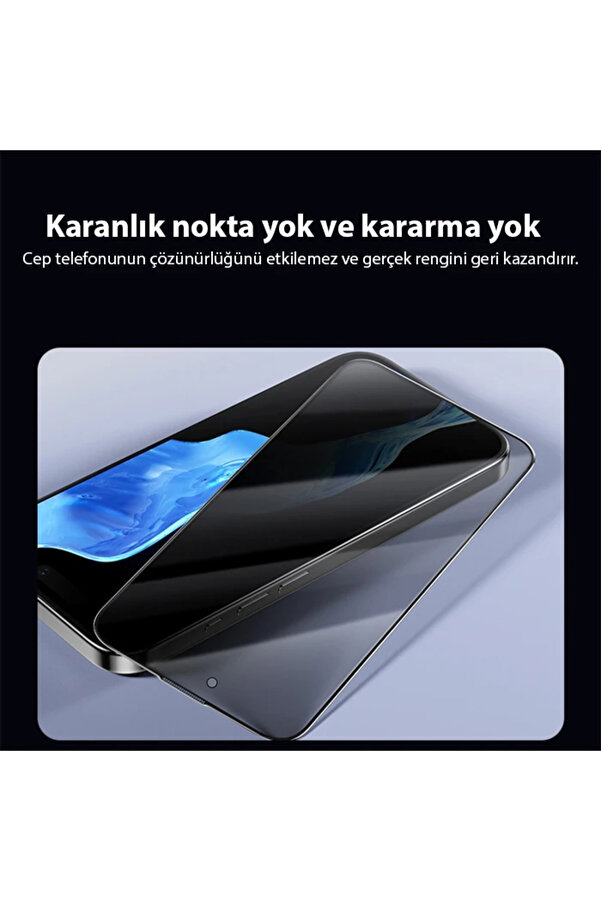 Ally İphone 14 Pro Pri̇vacy Hayalet Full Koruma Tempered Cam Ekran Koruyucu-(1903) - Snx7498-5197