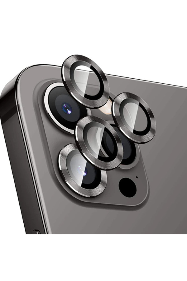 Ally İphone 12 Pro 3D Metal Çerçeveli̇ Kamera Lens Koruyucu-(1903) - Dropx6969-6242