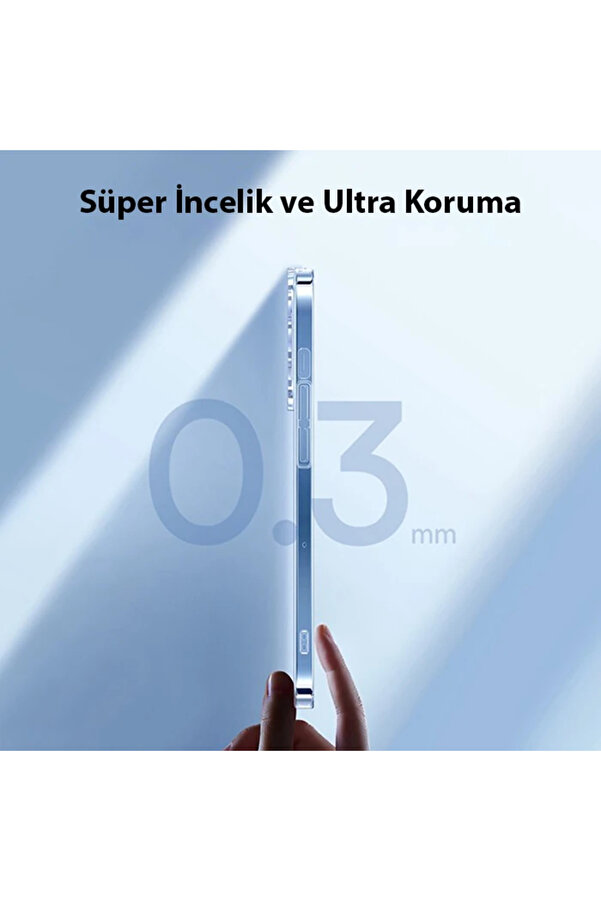 Crystal İphone 14 Pro Max 6.7 Ultra-Thi̇n Si̇li̇kon Kılıf + Tempered Ekran Koruyu - Dropx4911-4291