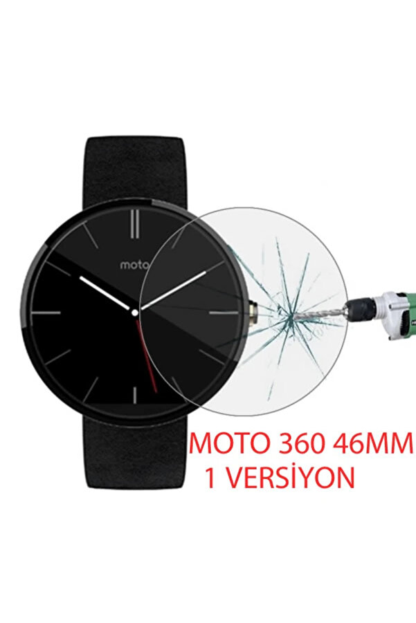 Motorola Moto 360 46Mm 1Versi̇yon Kırılmaz Cam Ekran Koruyucu-(1903) - Dropx2446-3065