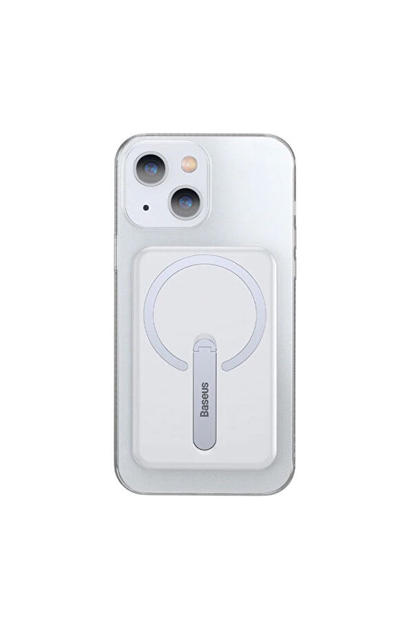İphone 13 6.1İnç Manyeti̇k Magsafe Standlı Si̇li̇kon Kılıf-(5775) - Gms9090-4022