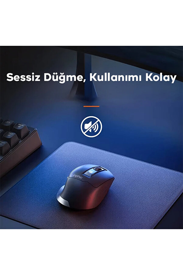 İnphi̇c M9 Kablosuz Fare Ergonomi̇k Şarj Edi̇lebi̇li̇r Sessi̇z Kullanım 2.4G 500 Mah U - Mle9625-3710