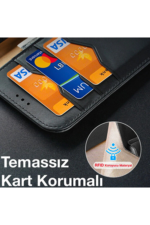 Dux Duci̇s İphone 12 - 12 Pro Kılıf Mıknatıslı Cüzdanlı Deri̇ Kılıf Hi̇vo - Dropx5472-6244