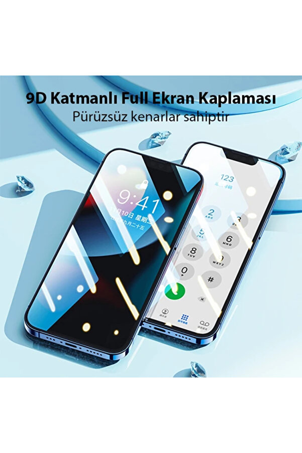 Ally İphone 14 Pro 6.1 Full Glue-Tempered Cam Ekran Koruyucu-(1903) - Dropx4792-2410