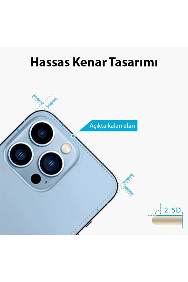 Ally İphone 13 Pro Max 6.7 Tempered Şeffaf Arka Cam Koruyucu-(1903) - Dropx7286-5192