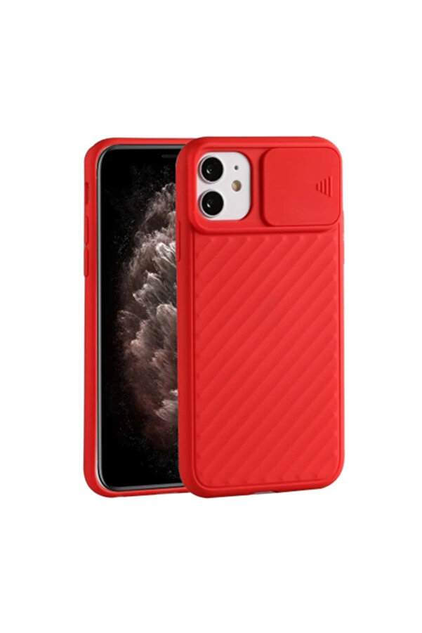 Ally İphone 11 6.1 İnch Kılıf Kamera Kapatan Koruyucu Sürgülü Kılıf-(190 - Dropx8023-3555