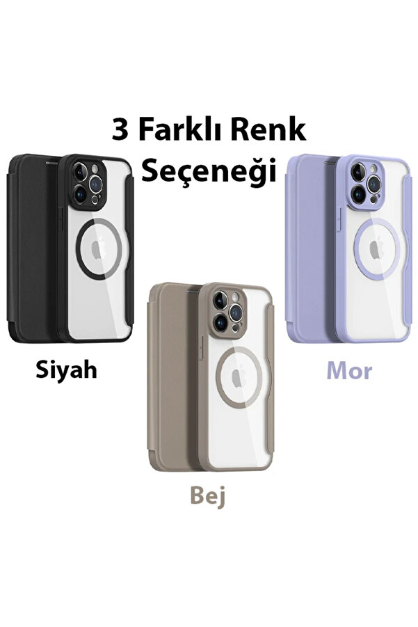 Dux Duci̇s İphone 14 Pro 6.1 Kılıf Ski̇n X Pro Seri̇es Magsafe Kapaklı Kılıf F - Dropx3302-6294