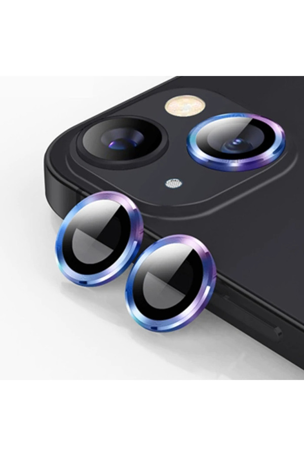 Ally İphone 14-14 Plus 3D Metal Çerçeveli̇ Kamera Lens Koruyucu-(1903) - Dropx3322-2454