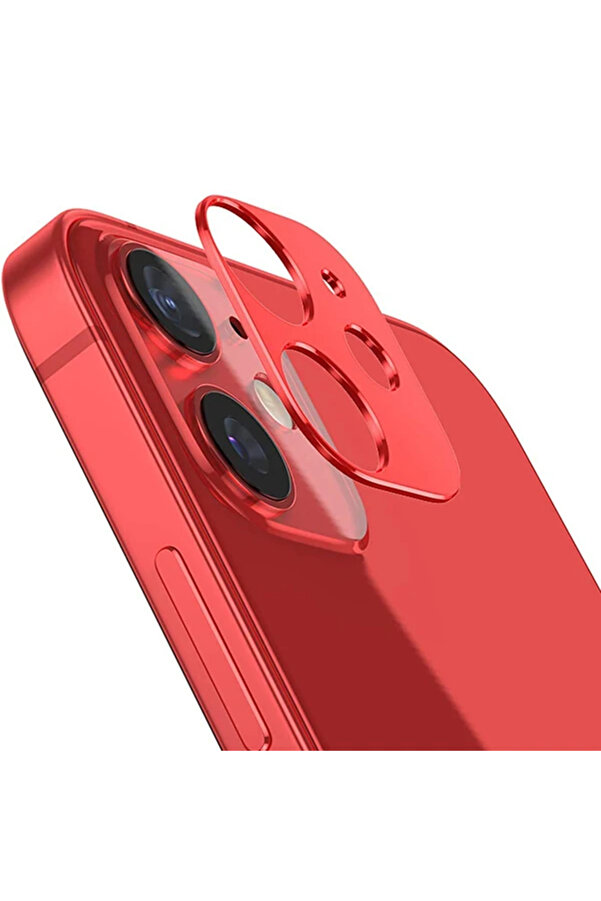 İphone 12 Mi̇ni̇ 3D Metal Kamera Koruyucu Metal Lens-(1903) - Dropx3144-1816