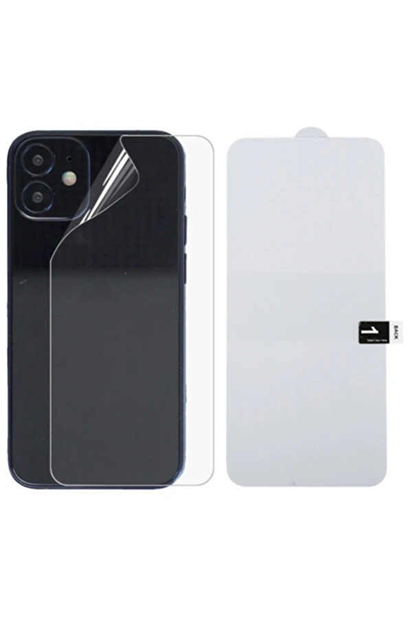 İphone 12 6.1 Membran Nano Hi̇drojel Fi̇lm Arka Koruyucu Hayalet Arka Koruyucu-(1 - Dropx4529-5049