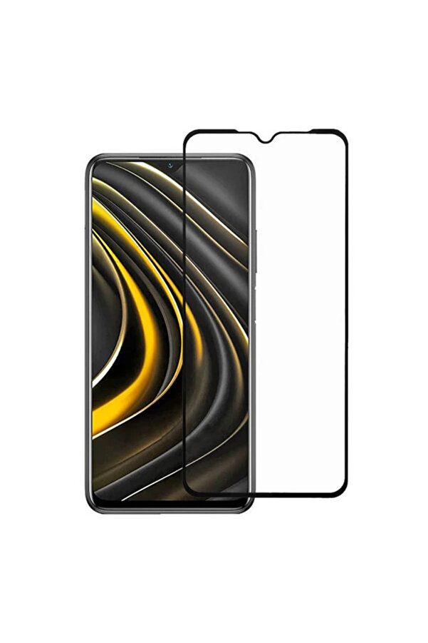 Xi̇aomi̇ Poco M3 Full Glue Tempered Full Cam Ekran Koruyucu-(1903) - Dropx4843-3587