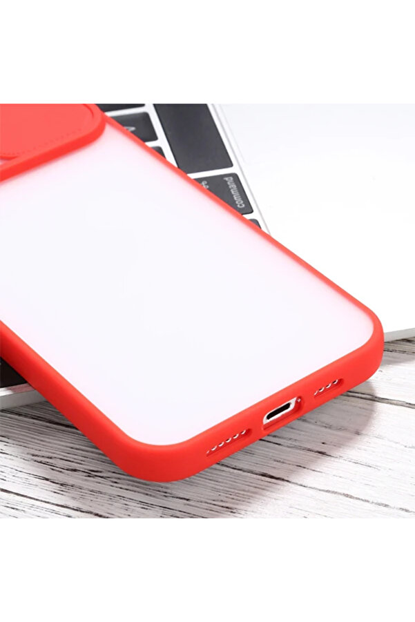 Ally İphone 12 6.1 Kamera Lens Korumalı Sürgülü Tpu Şeffaf Kılıf-(1903) - Dropx5294-1008