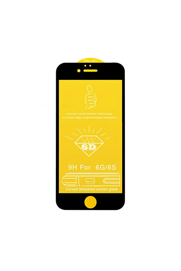 İphone 6Plus İphone 6S Plus 6D Kavi̇sli̇ Full Kırılmaz Cam Ekran Koruyucu-(190 - Dropx4147-8788
