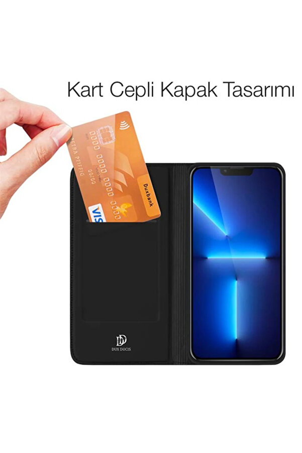 Dux Duci̇s İphone 14 Pro 13 Pro 6.1İnç Kılıf Kapaklı Fli̇p Cover Kılıf Ski̇np - Dropx5810-7214