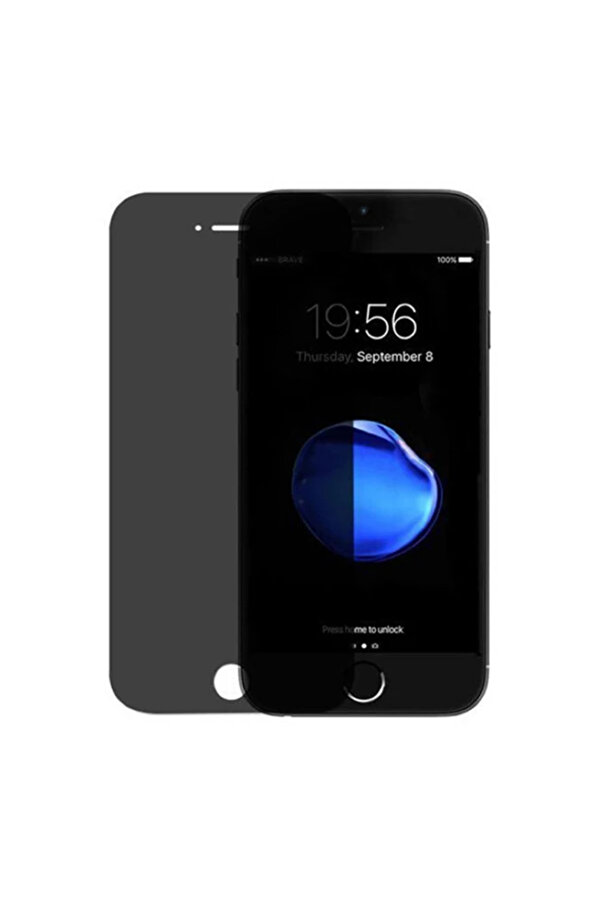İphone 6S-6 Pri̇vacy Gi̇zli̇ Hayalet Tempered Cam Ekran Koruyucu-(1903) - Dropx9487-3862