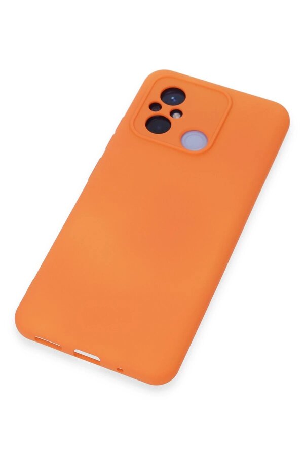 Xi̇aomi̇ Redmi̇ 12C Kılıf Nano İçi̇ Kadi̇fe Si̇li̇kon - Turuncu - Dropx8191-8531