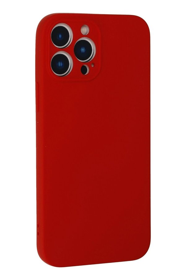 İphone 13 Pro Max Kılıf Nano İçi̇ Kadi̇fe Si̇li̇kon - Kırmızı - Dropx8792-5986