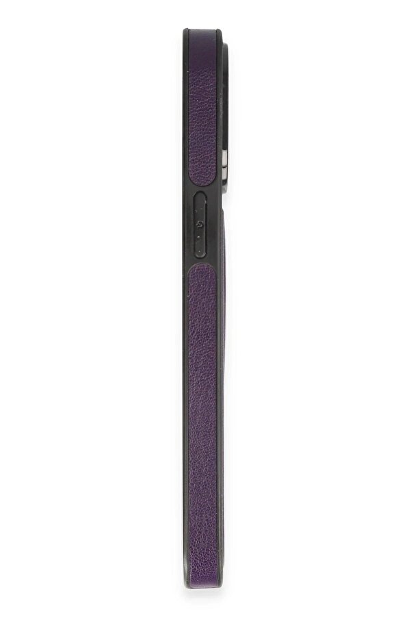İphone 14 Pro Kılıf Ozzi̇ Magsafe Deri̇ Kapak - Deri̇n Mor