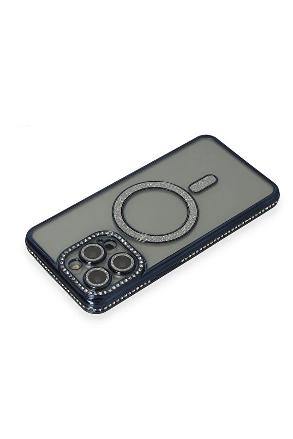 İphone 14 Pro Kılıf Joke Si̇mli̇ Magneti̇csafe Kılıf - Laci̇vert