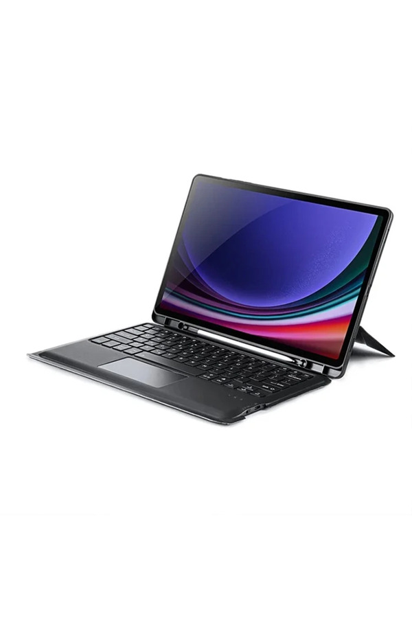 Dux Ducıs Samsung Galaxy Tab S9 + Ayrılabi̇li̇r Bluetooth Klavye Touchpad Pu Deri̇ - Dropx8112-7478