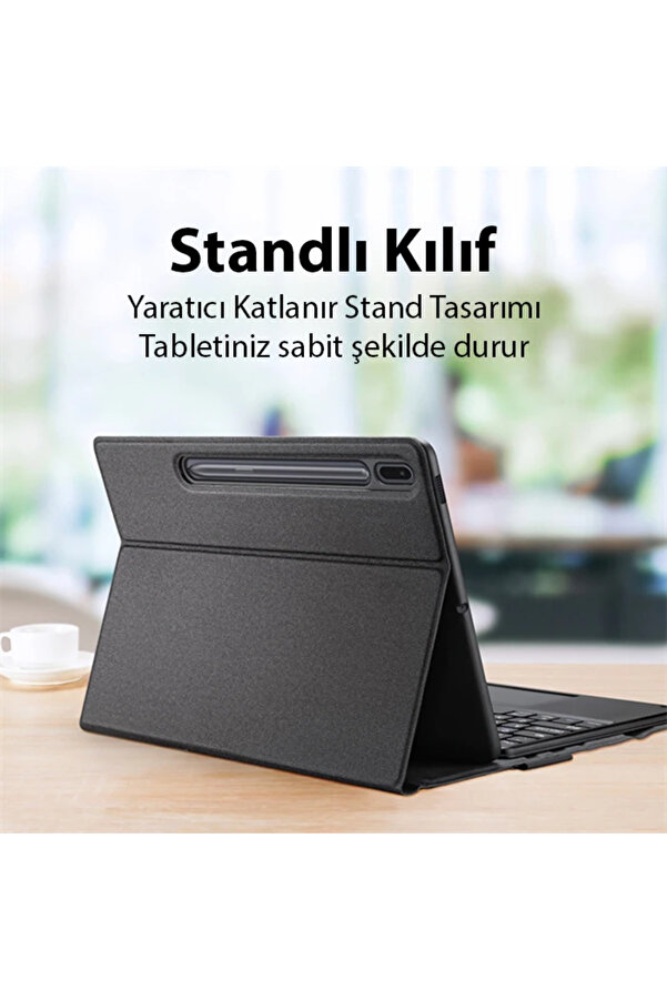 Dux Duci̇s Sm Galaxy Tab S8 Plus-S7 Plus-S7 Fe İle Uyumlu Bluetooth Klavye Touchp - Dropx4276-8043