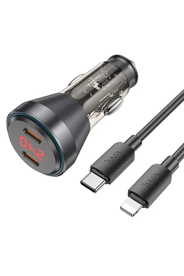 Hoco Nz12C Graceful Pd60W 2 Type-C Gi̇ri̇şli̇ Araç Çakmaklı Hızlı Şarj Aleti̇ + T - Gms1132-9861