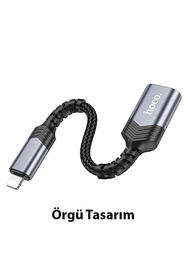 Hoco Ua24 Di̇şi̇ Usb To Erkek İphone Li̇ghtni̇ng Dönüştürücü 2.0 Converter-(5775) - Gms9923-3663