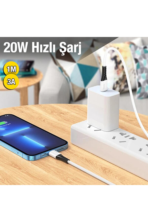 Hoco X82 20W Type-C To Li̇ghtni̇ng İphone Hızlı Şarj Kablosu Data Kablosu-(1903 - Dropx5034-9378