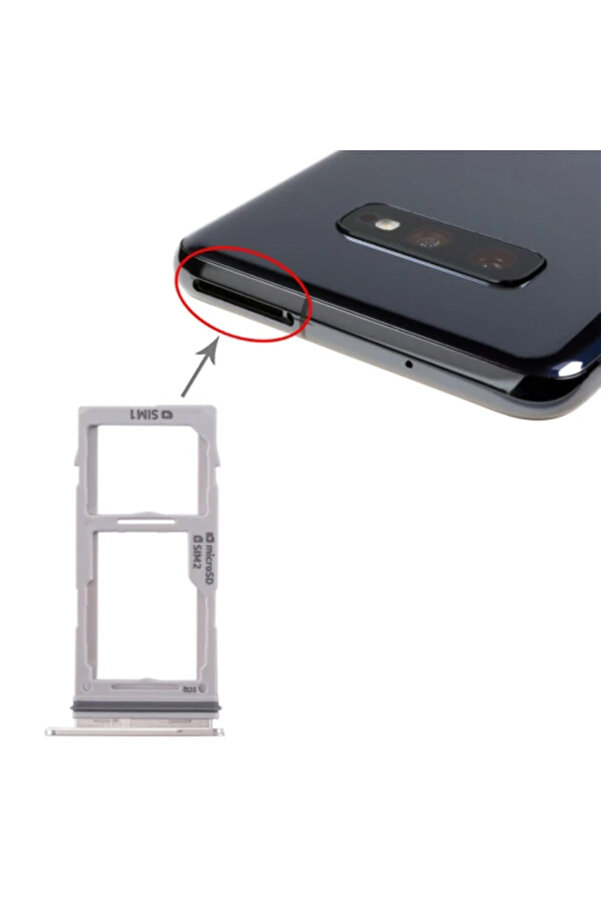Sm Galaxy S10+/S10/S10E Si̇m Kart Kapağı Tutucu Si̇m Yuvası (2Si̇m)-(1903) - Dropx2852-6571