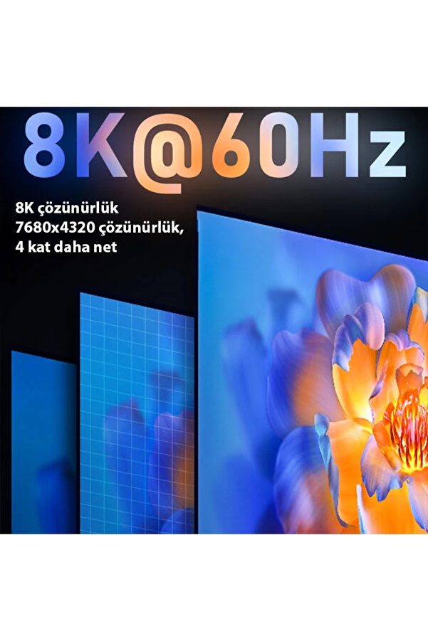 Ally Hdmı To Hdmı 8K Hd 2.1Uhd Mıknatıs Başlıklı Kablo 2 Metre-(5775) - Ht1105-2980