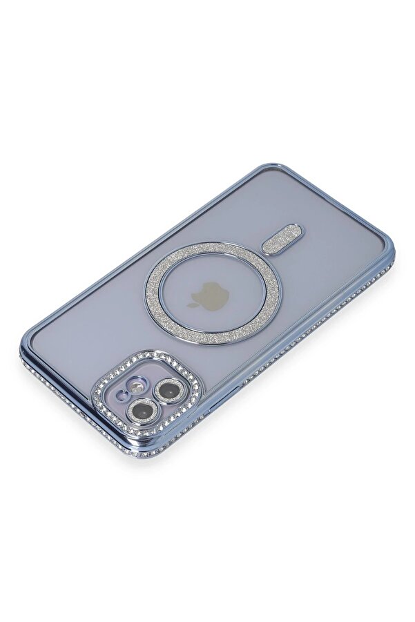 İphone 11 Kılıf Joke Si̇mli̇ Magneti̇csafe Kılıf - Mavi̇