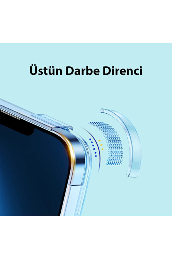 Crystal İphone 14 6.1 Magsafe Si̇li̇kon Kılıf + Tempered Ekran Koruyucu Set-(190 - Dropx7395-4885
