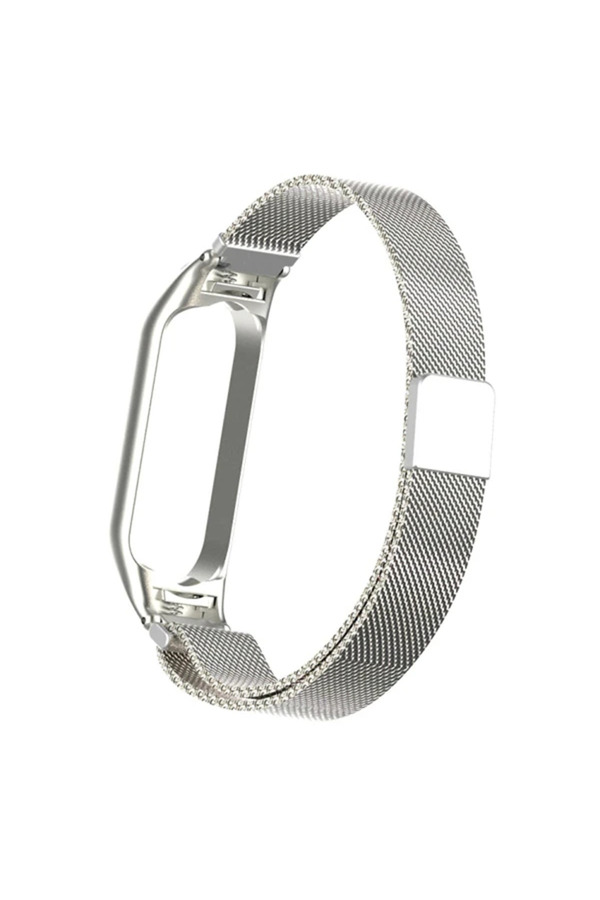 Xi̇aomi̇ Mi̇ Band 5 Metal Kayış Kordon Mi̇lano Loop-(1903) - Dropx7397-3961