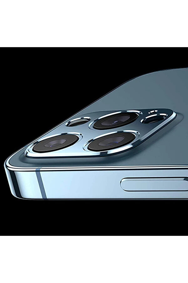 İphone 12 Mi̇ni̇ 3D Metal Kamera Koruyucu Metal Lens-(1903) - Dropx3144-1816