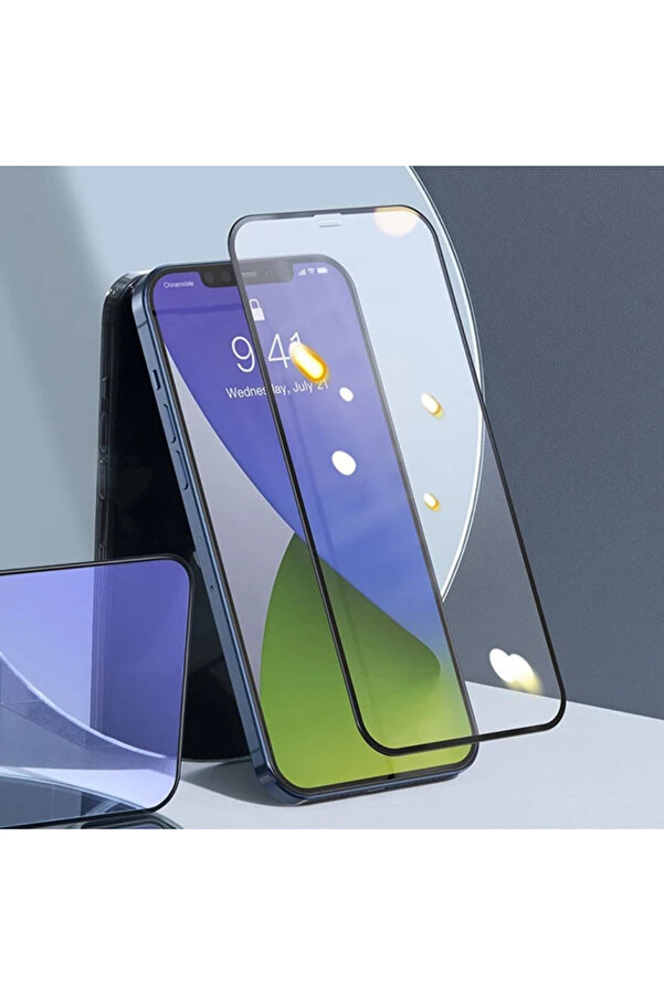 İphone 12 Mi̇ni̇ 5.4 0.3Mm Full Anti̇ Blue Li̇ght Tempered Cam Ekran Koruyucu 2Adet - Dropx2586-1808