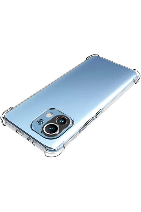 Xi̇aomi̇ Mi̇ 11 Li̇te Kamera Korumalı Shockproof Şeffaf Si̇li̇kon Kılıf-(5775) - Gms5911-1522