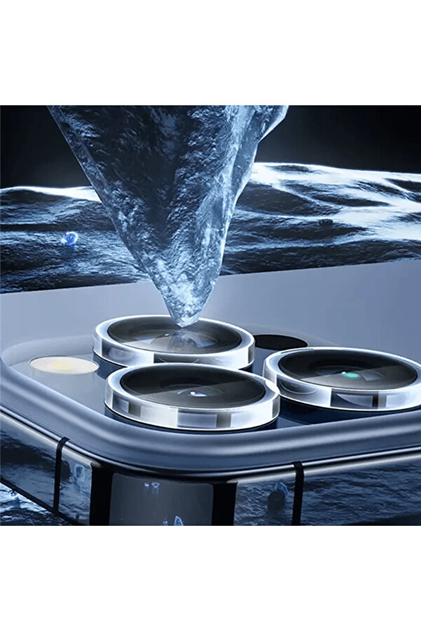 İphone 15 Pro/15 Pro Max İçi̇n Sapphi̇re Seri̇si̇ Hd Cam Kamera Koruyucu-(1903) - Dropx7050-4434 Uyumlu